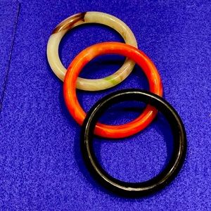 Bangle bracelets, set of three